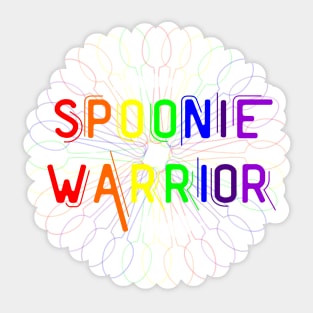 Rainbow Spoonie Warrior Sticker